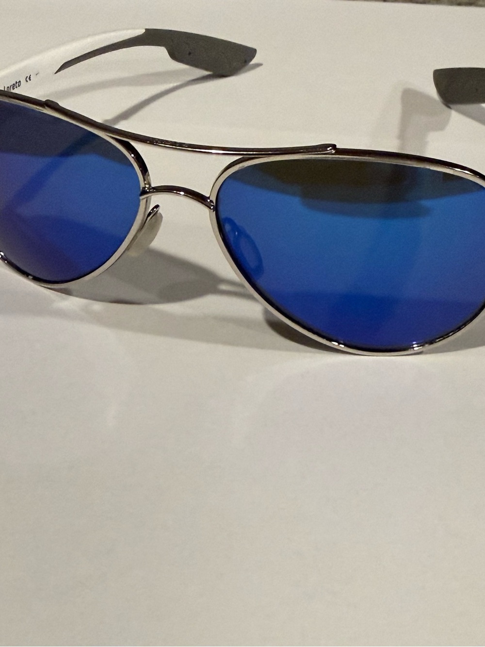 Costa Del Mar LORETO Polarized Aviator Sunglasses Palladium / Blue Mirror LR21